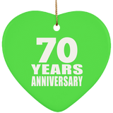 70th Anniversary 70 Years - Heart Ornament