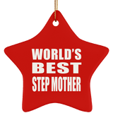 World's Best Step Mother - Star Ornament