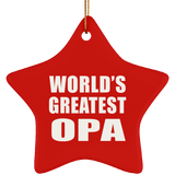 World's Greatest Opa - Star Ornament