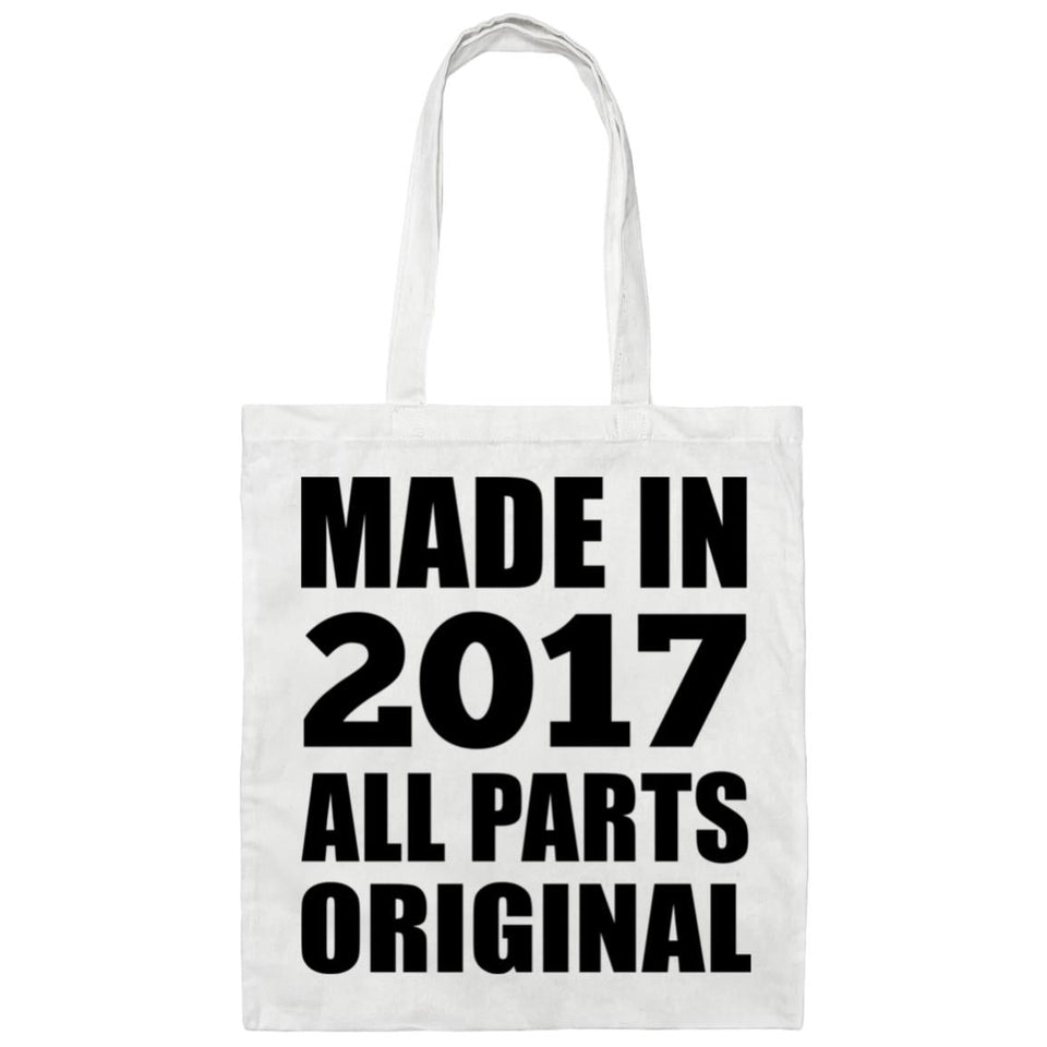 7th Birthday Made in 2017 All Parts Original - Tote Bag White