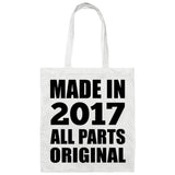 7th Birthday Made in 2017 All Parts Original - Tote Bag White