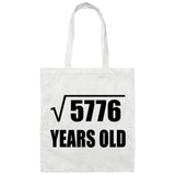 76th Birthday Square Root of 5776 Years Old - Tote Bag White