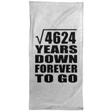 68th Anniversary Square Root of 4624 Years Down Forever To Go - Hand Towel