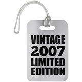17th Birthday Vintage 2007 Limited Edition - Luggage Bag Tag