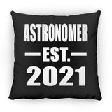 Astronomer Established EST. 2021 - Throw Pillow Black