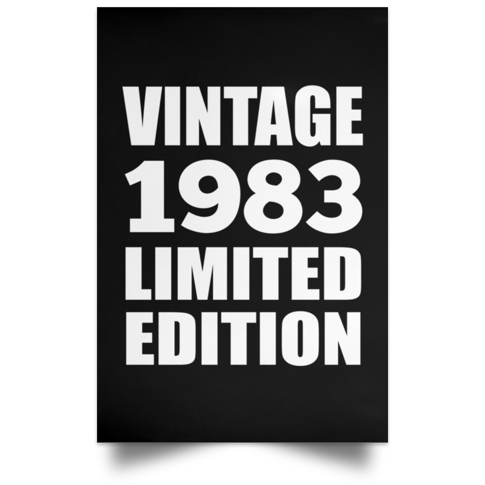 41st Birthday Vintage 1983 Limited Edition - Poster Portrait