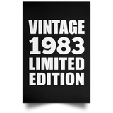 41st Birthday Vintage 1983 Limited Edition - Poster Portrait