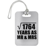 42nd Anniversary Square Root of 1764 Years As Mr & Mrs - Luggage Bag Tag
