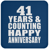 Happy 41st Anniversary 41 Years & Counting - Drink Coaster