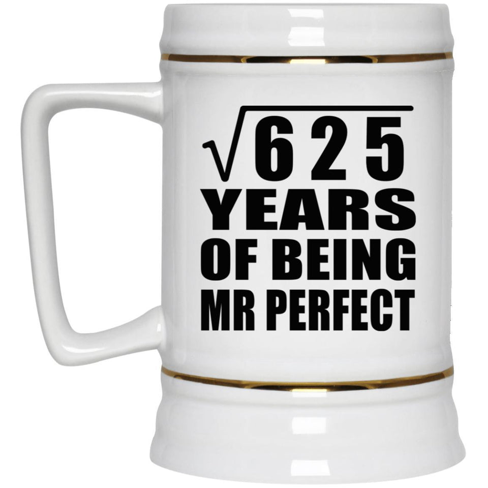 25th Anniversary Square Root of 625 Years of Mr Perfect - Beer Stein