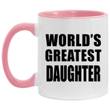 World's Greatest Daughter - 11oz Accent Mug Pink