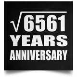 81st Anniversary Square Root of 6561 Years Anniversary - Poster Square