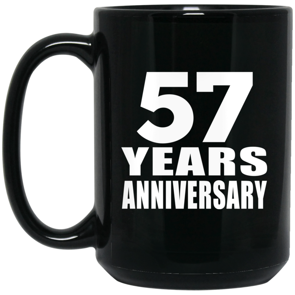 57th Anniversary 57 Years - 15 Oz Coffee Mug Black