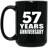 57th Anniversary 57 Years - 15 Oz Coffee Mug Black