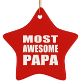 Most Awesome Papa (Grandpa) - Star Ornament