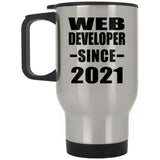 Web Developer Since 2021 - Silver Travel Mug