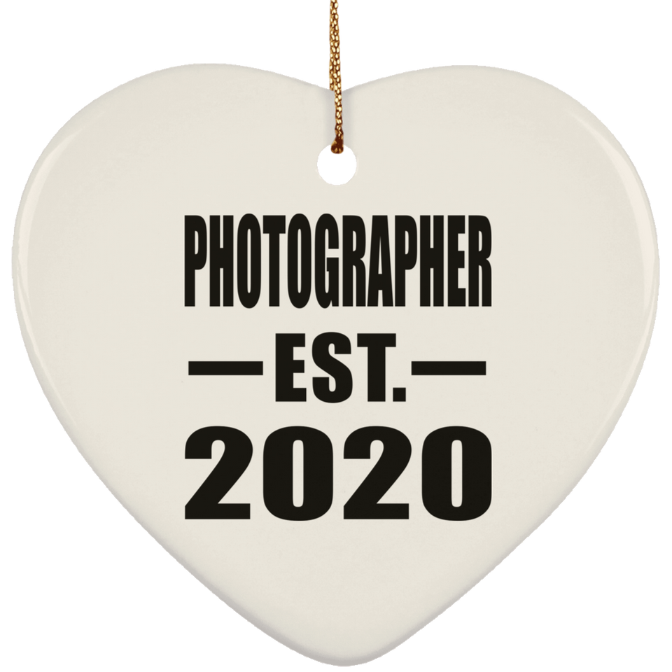 Photographer Established EST. 2020 - Heart Ornament