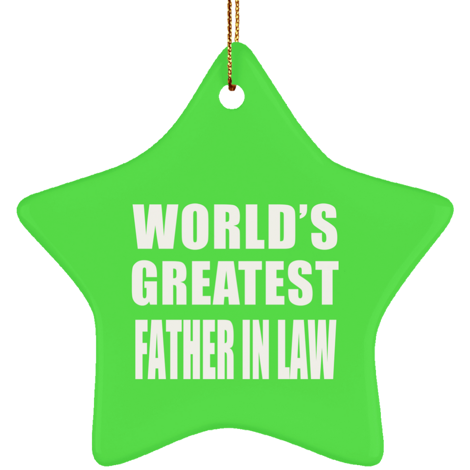 World's Greatest Father In Law - Star Ornament