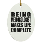 Being Meteorologist Makes Life Complete - Oval Ornament