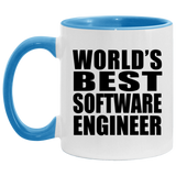 World's Best Software Engineer - 11oz Accent Mug Blue