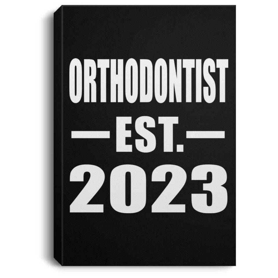 Orthodontist Established EST. 2023 - Canvas Portrait