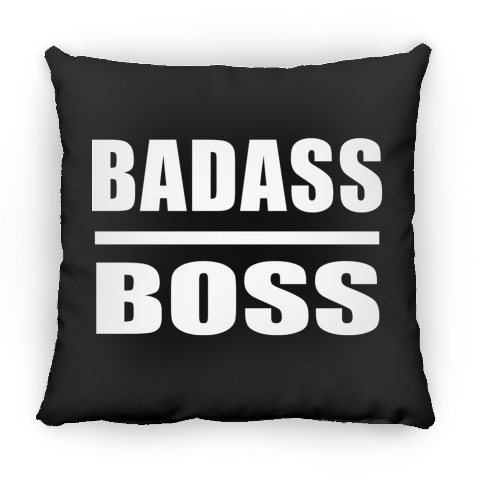 Badass Boss - Throw Pillow Black
