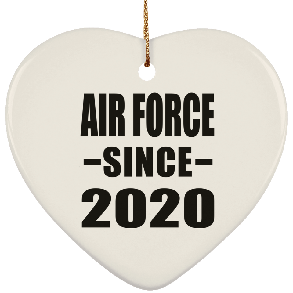 Air Force Since 2020 - Heart Ornament