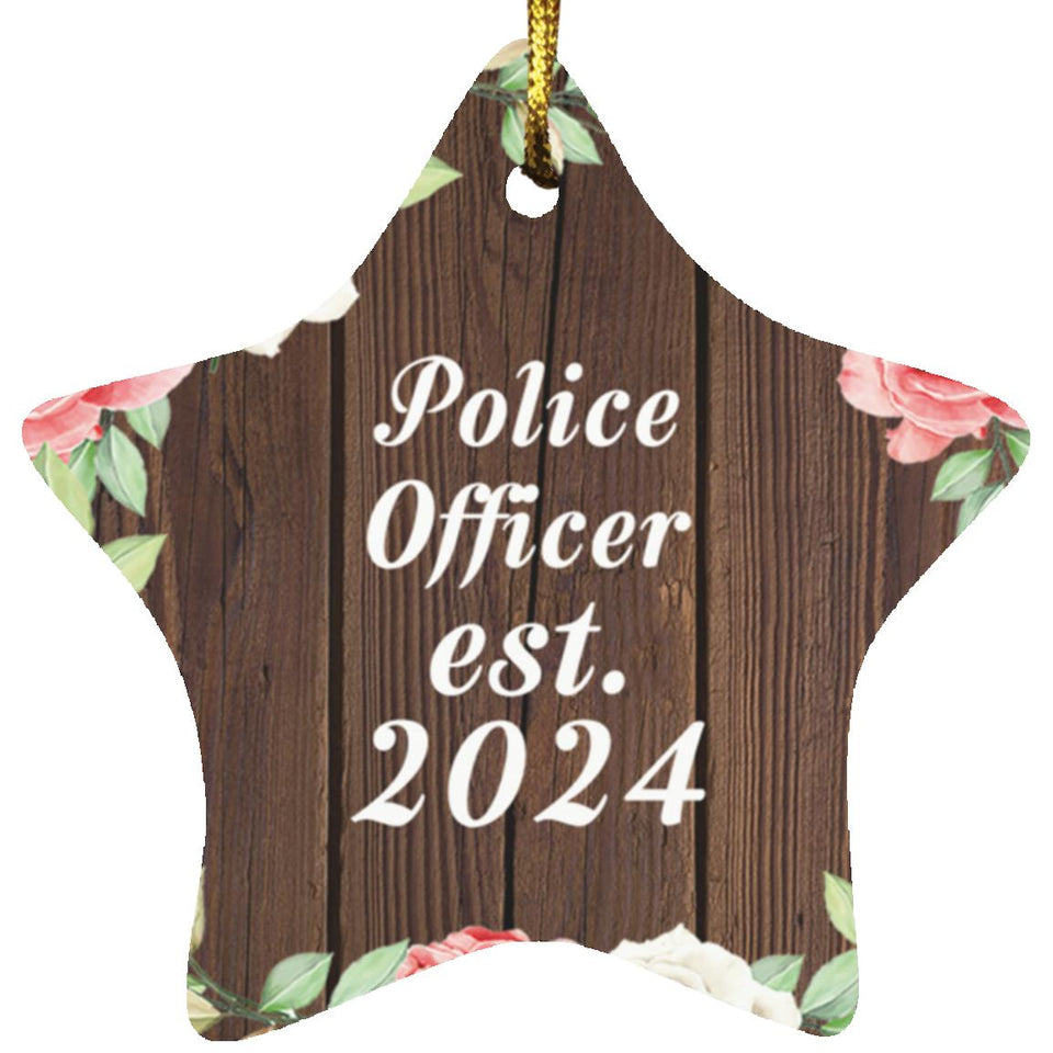 Police Officer Established Est. 2024 - Star Ornament A
