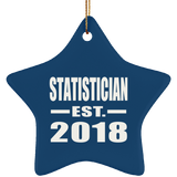 Statistician Established EST. 2018 - Star Ornament