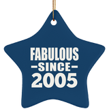 19th Birthday Fabulous Since 2005 - Star Ornament