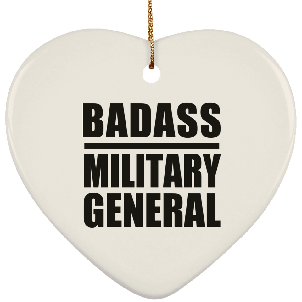 Badass Military General - Heart Ornament