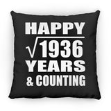 Happy 44th Anniversary Square Root of 1936 Years & Counting - Throw Pillow Black