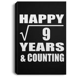 Happy 3rd Anniversary Square Root of 9 Years & Counting - Canvas Portrait