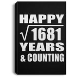 Happy 41st Anniversary Square Root of 1681 Years & Counting - Canvas Portrait