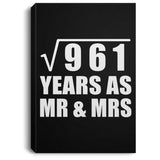 31st Anniversary Square Root of 961 Years As Mr & Mrs - Canvas Portrait