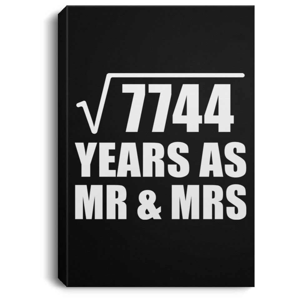88th Anniversary Square Root of 7744 Years As Mr & Mrs - Canvas Portrait