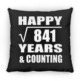 Happy 29th Anniversary Square Root of 841 Years & Counting - Throw Pillow Black