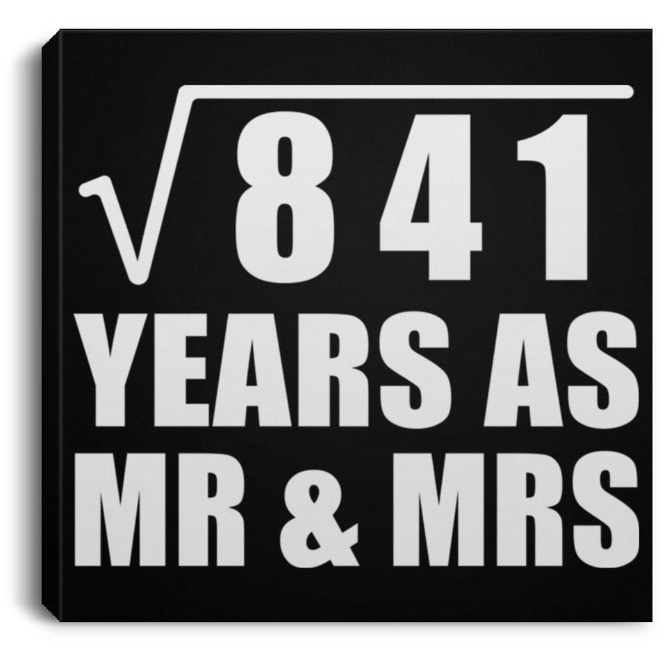 29th Anniversary Square Root of 841 Years As Mr & Mrs - Canvas Square