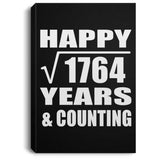 Happy 42nd Anniversary Square Root of 1764 Years & Counting - Canvas Portrait