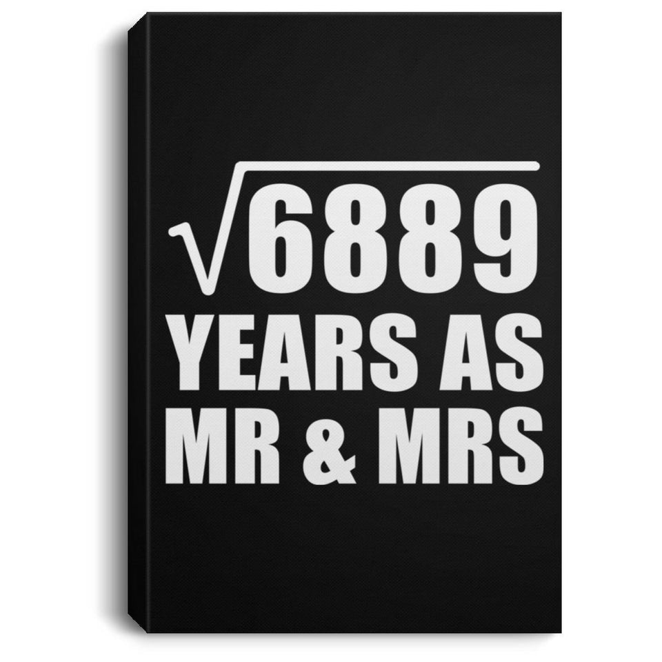 83rd Anniversary Square Root of 6889 Years As Mr & Mrs - Canvas Portrait