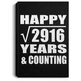 Happy 54th Anniversary Square Root of 2916 Years & Counting - Canvas Portrait