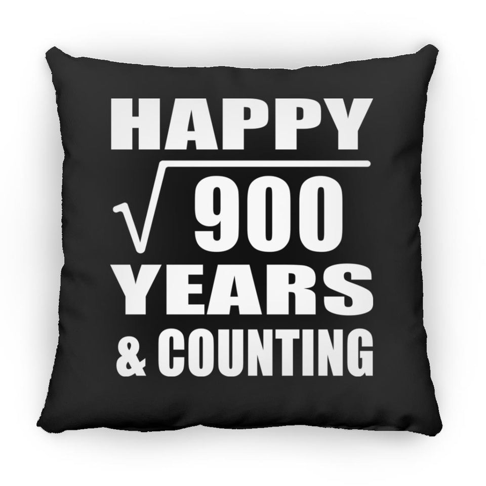 Happy 30th Anniversary Square Root of 900 Years & Counting - Throw Pillow Black