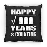 Happy 30th Anniversary Square Root of 900 Years & Counting - Throw Pillow Black