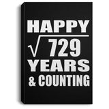 Happy 27th Anniversary Square Root of 729 Years & Counting - Canvas Portrait
