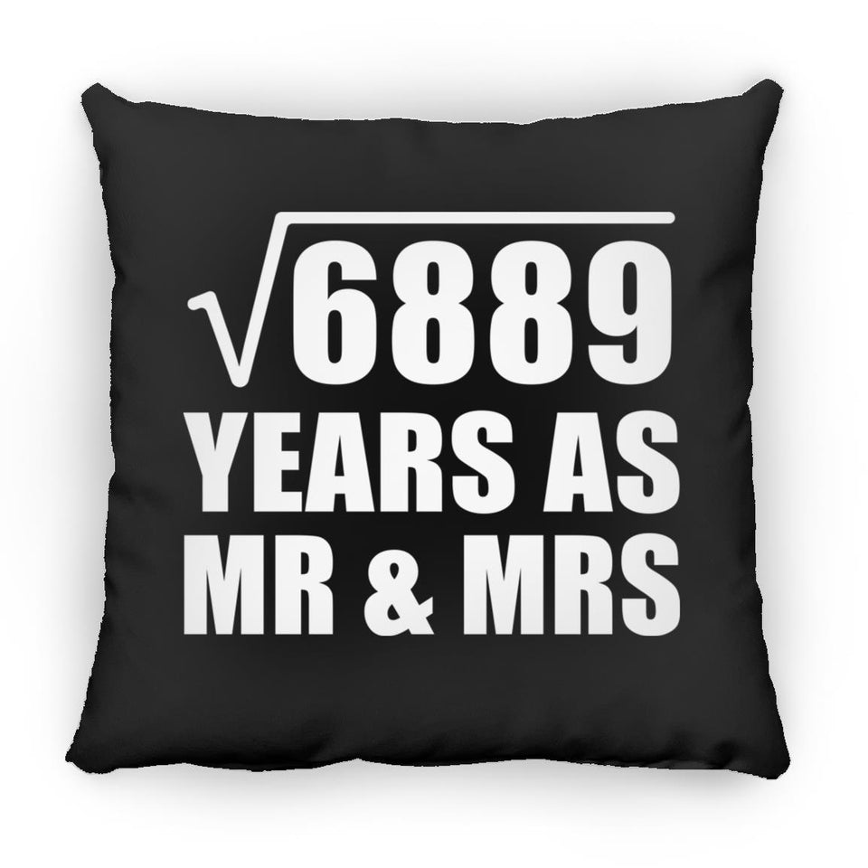 83rd Anniversary Square Root of 6889 Years As Mr & Mrs - Throw Pillow Black