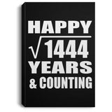 Happy 38th Anniversary Square Root of 1444 Years & Counting - Canvas Portrait