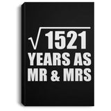 39th Anniversary Square Root of 1521 Years As Mr & Mrs - Canvas Portrait